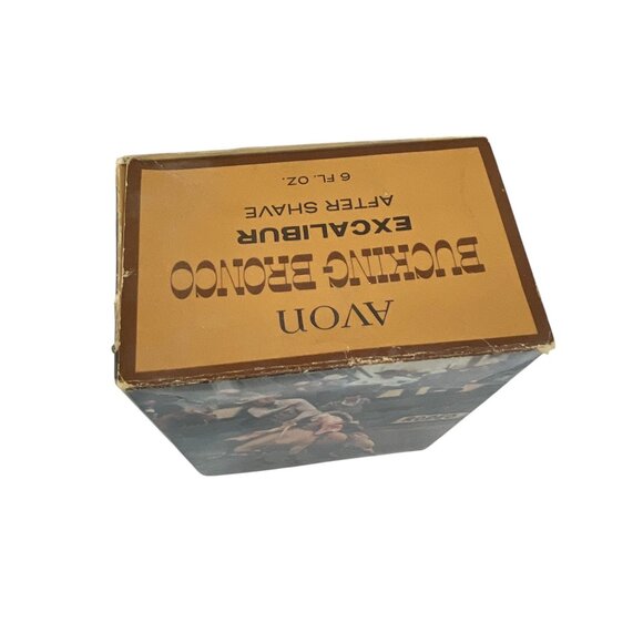 Avon Bucking Bronco Western Cowboy  After Shave 5 Fl Oz Bottle With Gold Cowboy - Picture 7 of 11